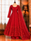 Red Color Vichitra Silk With Sequience Work Anarkali
