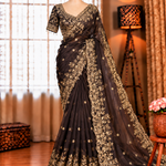 Beautifull Shade Space Silk With Zari Work Saree