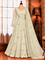 White Color Fendy Silk With Embroidery Work Gown