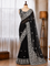 Beautifull Faux Georgette Elegent Embroidery Work Saree
