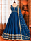 Blue Color Fendy Silk With Micro Cotton Gown