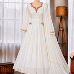 Heavy Fox Georgette Gown with Handwork & Dupatta