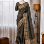 Beautifull Simmer Tissue Fabric Saree
