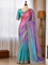 Rosy Lavender Elegance – Pure Tabi Silk Designer Saree