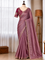 Mauve Blossom Royale – Fandy Satin Jacquard Saree