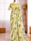 Pure Chiffon Saree With Handbrush Paint