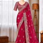Soft Butterfly Net Designer Saree