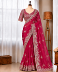 Soft Butterfly Net Designer Saree