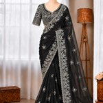 Soft Butterfly Net Designer Saree