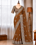 Soft Butterfly Net Designer Saree