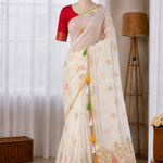 Doriya Chex Jacquard Weaving Satin Border Saree