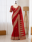 Blooming Vichitra Silk Embroidered Saree Set