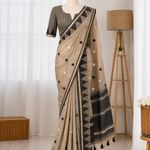 Modal Cotton Thread Embroidered Saree Set
