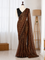 Two Tone Fandy Satin Leopard Print Saree Set