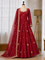 Crunchy Silk Embroidered Gown Suit Set