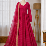 4 Meter Huge Flair Laheriya Printed Anarkali Gown
