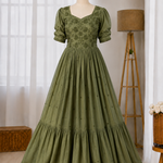 SUMMER SPECIAL SOUTH SILK PURE COTTON ONE PIECE GOWN