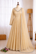 Crush Silk Real Mirror work Anarkali With Party Look