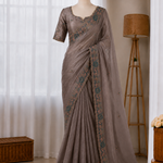 Beautifull Soft Rich Silk With Embroidery Work Saree