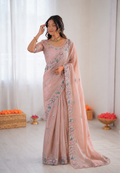 Beautifull Soft Rich Silk With Embroidery Work Saree