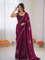 Most Viral Sattin Silk With Beautifull Jarkhan Work Saree