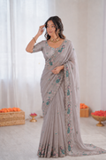 Beautifull Soft Rich Silk With Embroidery Work Saree