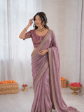 Beautiful Soft Rangoli Silk With Sequins Jari & thread Embroidery Work Saree