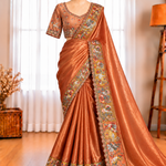 Premium Dola Silk Saree with Multicolor Sequin Work & Designer Blouse