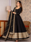 Designer Chinon Silk Heavy Sequence Work Anarkali Set With Dupatta