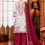 Heavy Roman Glass Top Pant Set with Embroidery & Sequin Work