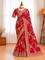 Fendy Satin Saree with Elegant Embroidery Work & Stitched Embroidered Blouse