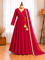Roman Silk Gown with Hand Embroidery & Printed Organza Dupatta