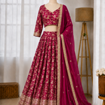 Pink Colour Beautiful Sequence Work With Heavy Designer Blouse Lehenga Choli