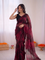 Fandy Satin Floral Print Saree