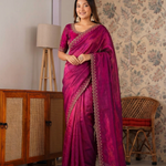 Beautifull Space Silk With ELegent Zarkan Work Saree