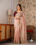 Beautifull Chiffon Two Ton With Sequience Work Saree
