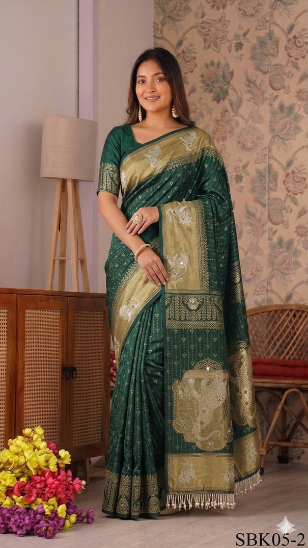 Beautiful Dolla Silk Saree With Rich Jacquard &  Less Border work