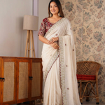 Beautifull Soft Rangoli Silk With Sequience Embroidery Work Saree