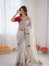 Beautiful  Look Coding Work & Multi Colour Sequence Dola Silk Saree