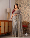 Beautifull Chiffon Two Ton With Sequience Work Saree