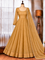 Salsa Silk Crush Gown with Foil Work & Lace Dupatta