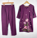 New Wear Pure Vertical Embroidery Thred Work Top Pent