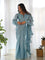 Pre Draped jimmy Choo Orgenza Silk Saree With Full Stitch Blouse