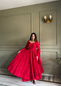 Beautiful Heavy Georgette Anarkali Suit With Elegant Lucknowi Work