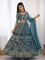 Beautifull Butterfly Net With Sequience Coding Work Lehenga