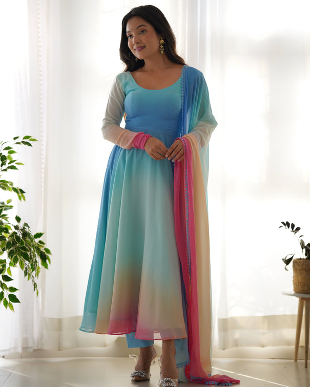 Alia's Trending Digital Printed Anarkali Gown