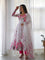 Christmas Special White Flower Printed Anarkali Gown
