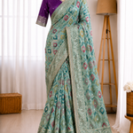 Heavy Satin Silk Banarasi Zari Rangkat Work Saree