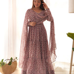 Heavy Pure Georgette With Floral Print Gown
