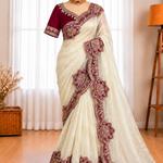 HO Silk Saree with Sequin & Dori Embroidery and Banglori Blouse